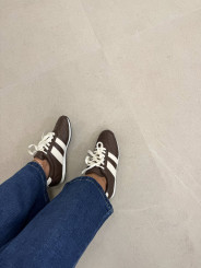 Deportiva polipiel marron chocolate
