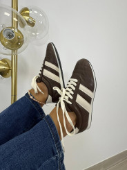 Deportiva polipiel marron chocolate