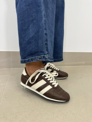 Deportiva polipiel marron chocolate