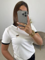 Camiseta corte mujer Karl bordada