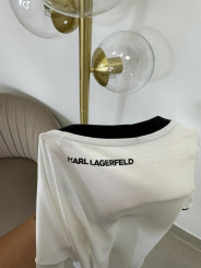 Camiseta corte mujer Karl bordada