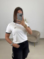 Camiseta corte mujer Karl bordada