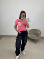 Camiseta corte mujer Mochi rosa