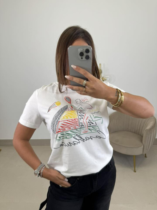 Camiseta corte mujer house blanca