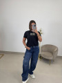 Camiseta corte mujer mui negra