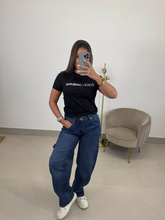 Camiseta corte mujer dolce bordada