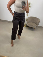 Pantalon polipiel marron