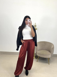 Pantalon boho satinado