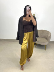 Pantalon boho satinado