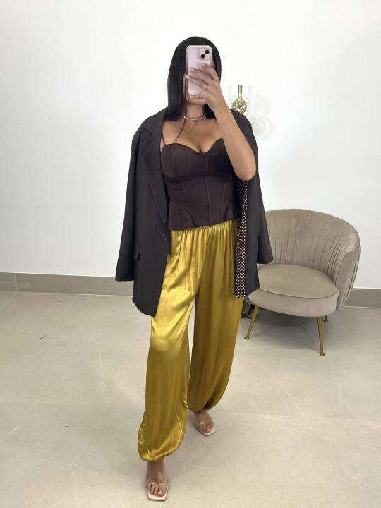 Pantalon boho satinado Pantalon boho satinado
