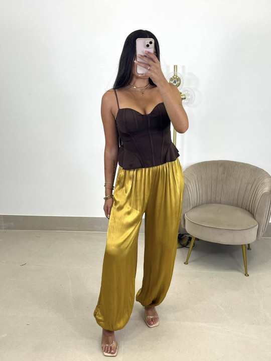 Pantalon boho satinado Pantalon boho satinado