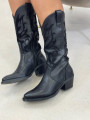 Bota cowboy negra