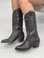 Bota cowboy marrón chocolate