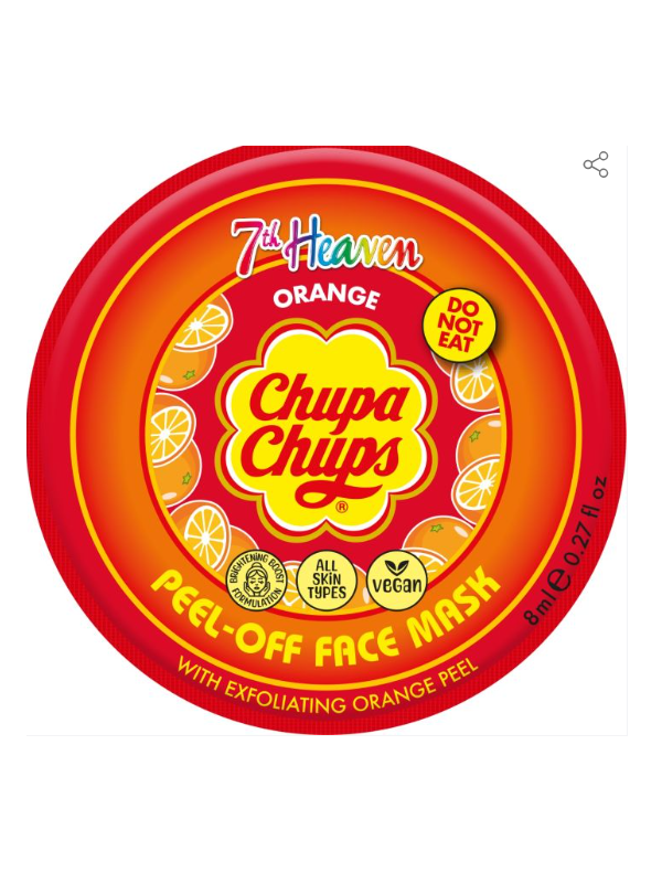 Chupa Chups Peel Off Face Mask Mascarilla Facial Peel-Off Naranja exfoliante