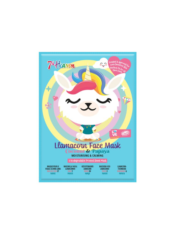 Mascarilla de Tela Facial Llamacorn