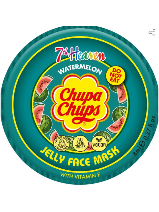 Chupa Chups Jelly Face Mask Mascarilla Facial de Gelatina de Sandía con vitamina E