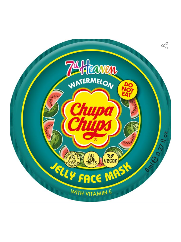 Chupa Chups Jelly Face Mask Mascarilla Facial de Gelatina de Sandía con vitamina E