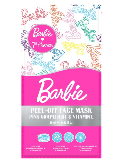 Barbie Peel-Off Face Mask Mascarilla Facial con Pomelo Rosa y Vitamina E