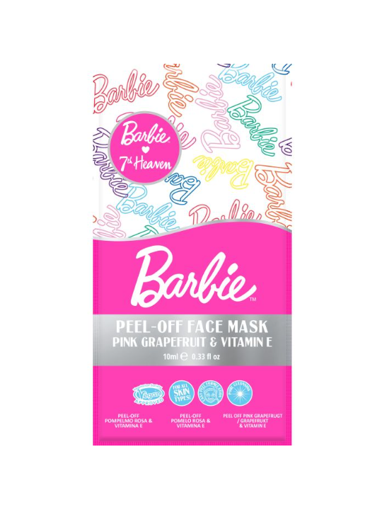 Barbie Peel-Off Face Mask Mascarilla Facial con Pomelo Rosa y Vitamina E