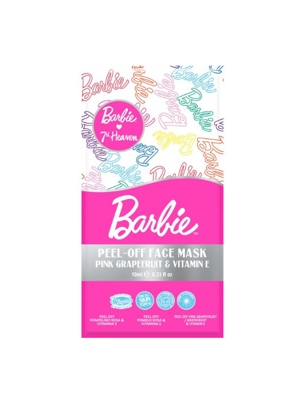 Barbie Peel-Off Face Mask Mascarilla Facial con Pomelo Rosa y Vitamina E