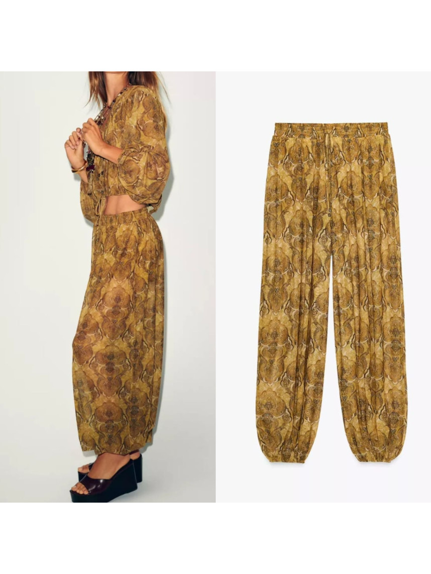 Pantalon boho estampado