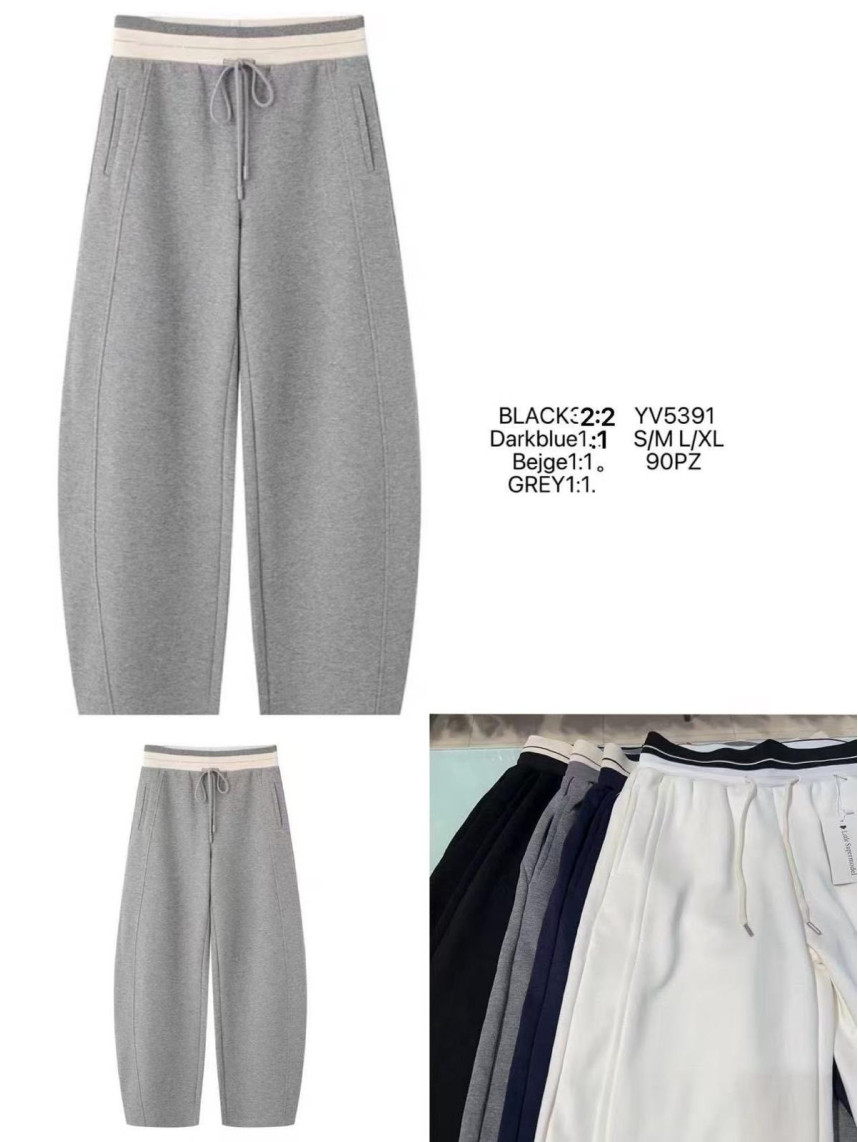 Pantalon doble raya balloon