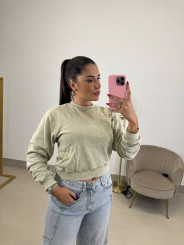Sudadera desgastada verde