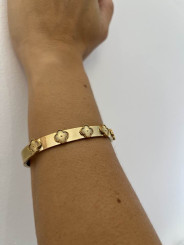 Brazalete dorada flor