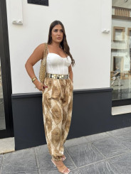 Pantalon boho estampado
