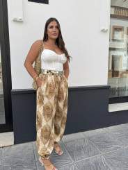 Pantalon boho estampado