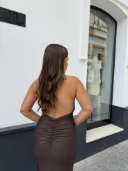 Vestido carmen marrón