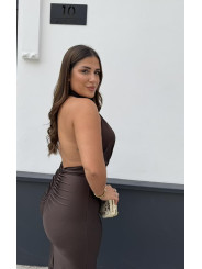 Vestido carmen marrón
