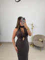 Vestido carmen marrón