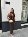 Vestido carmen marrón