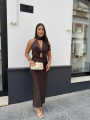 Vestido carmen marrón