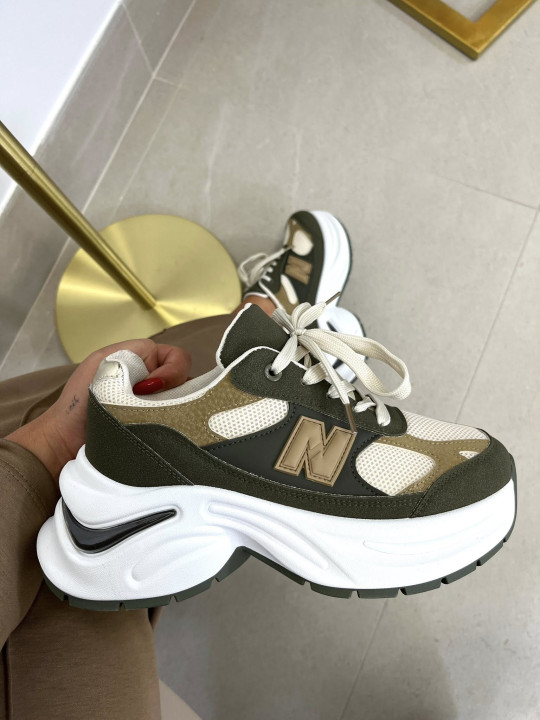 Zapatilla N verde