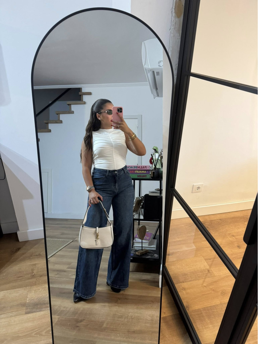 Vaquero oscuro corte ancho