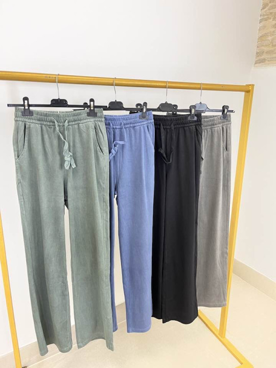 Pantalon fluido efecto denim