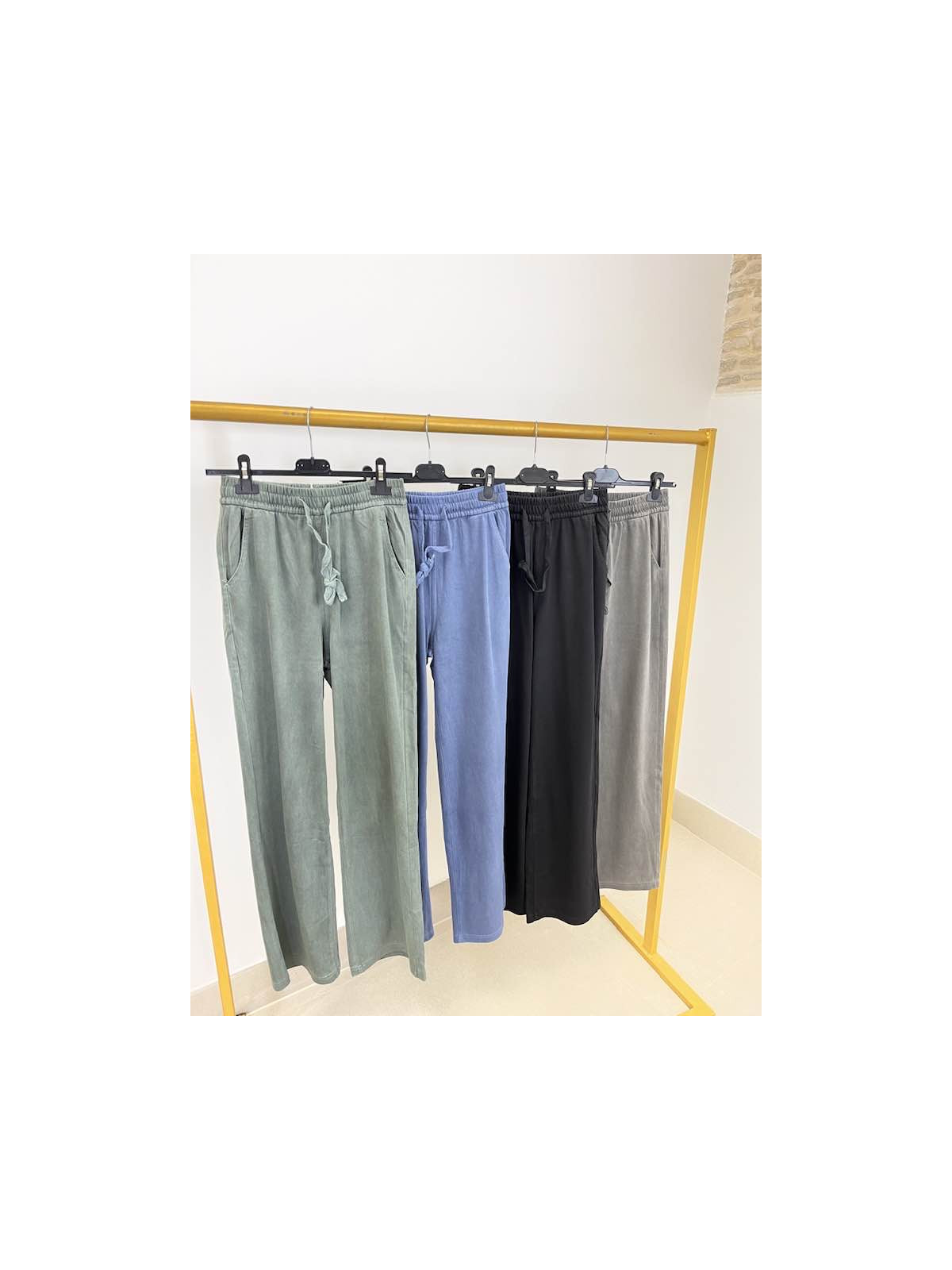 Pantalon fluido efecto denim