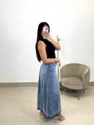 Falda vaquera denim combinación