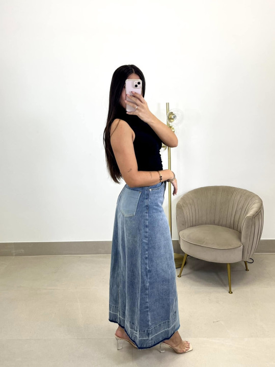 Falda vaquera denim combinación