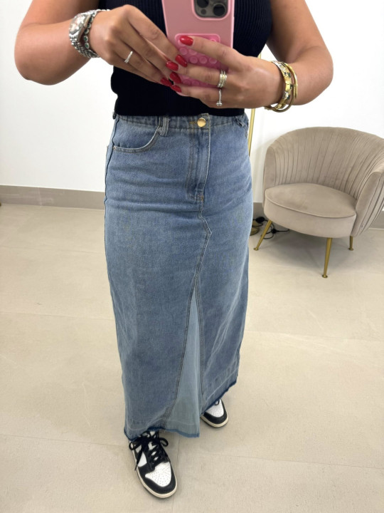 Falda vaquera denim combinación