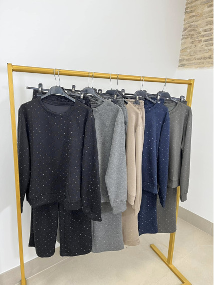 Conjunto felpa brillo