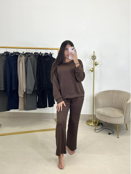 Conjunto felpa brillo