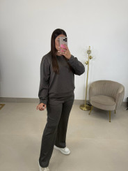 Conjunto felpa brillo verde