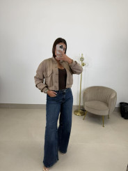 Bomber bolsillo taupe