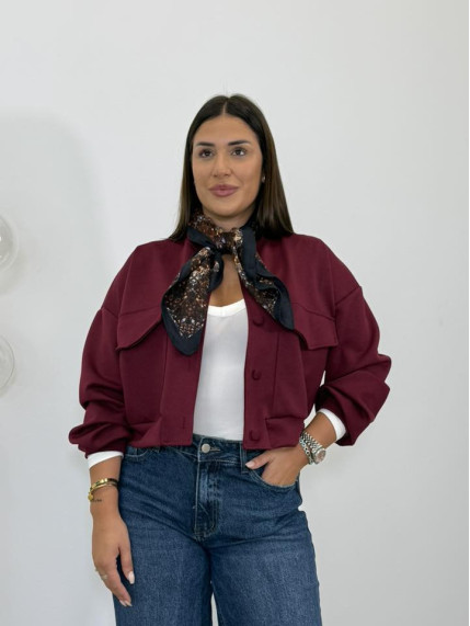 Bomber bolsillo tinto