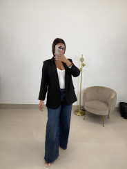 Blazer basica solapa negra