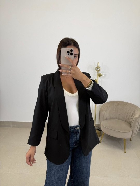 Blazer basica solapa negra