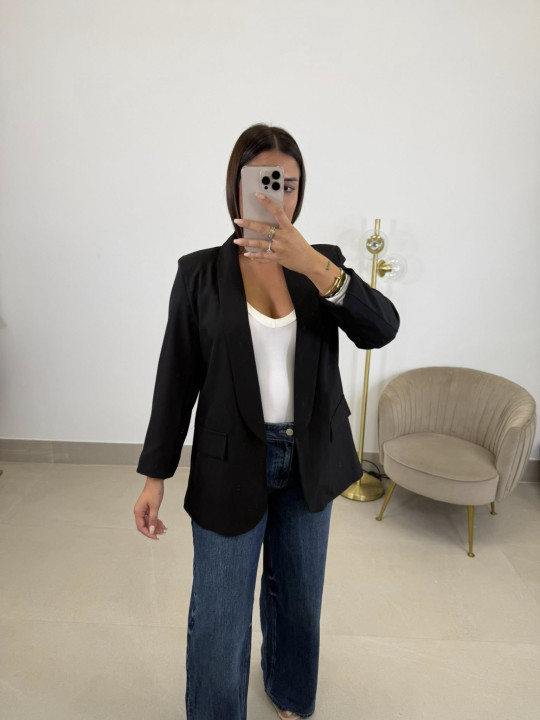 Blazer basica solapa negra